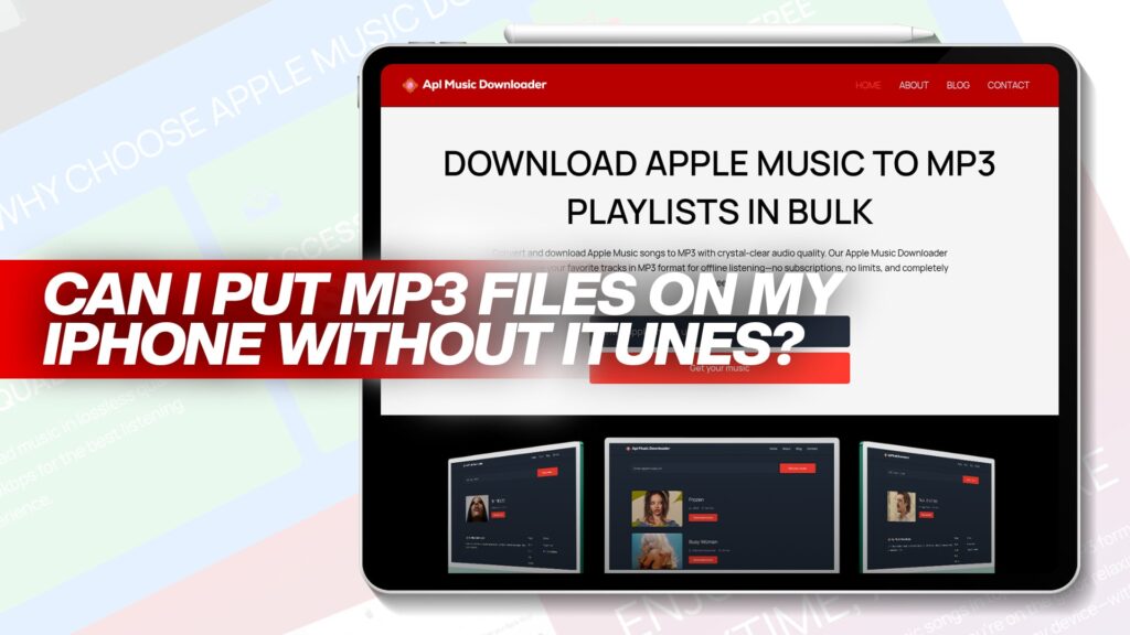 Can I Put MP3 Files on my iPhone without iTunes?
